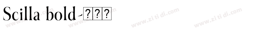 Scilla bold字体转换